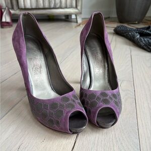 Salvatore Ferragamo purple heels